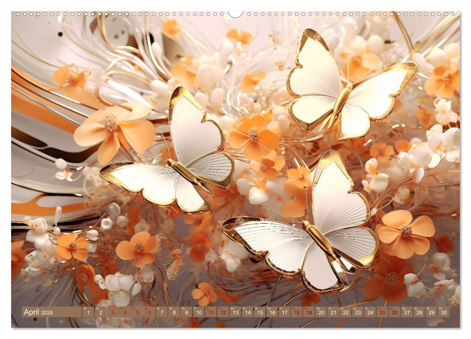 Schmetterlinge voller Kunst (CALVENDO Wandkalender 2026)