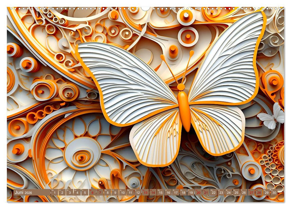 Schmetterlinge voller Kunst (CALVENDO Wandkalender 2026)