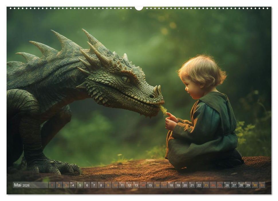 Drachenzeit . . nicht nur für Kinder (CALVENDO Premium Wandkalender 2026)