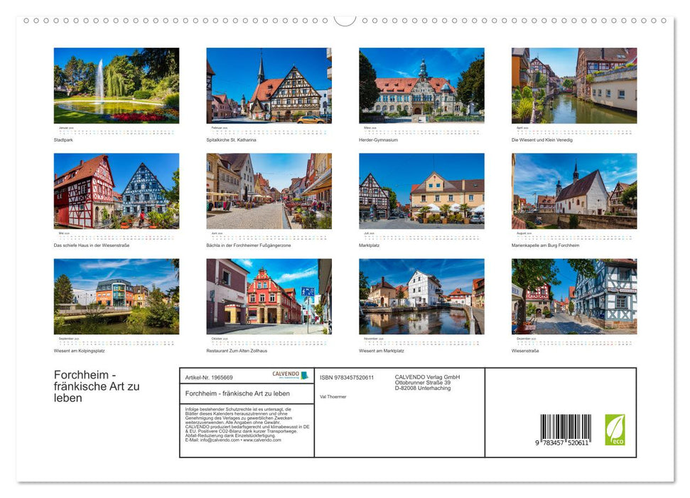 Forchheim - fränkische Art zu leben (CALVENDO Premium Wandkalender 2026)
