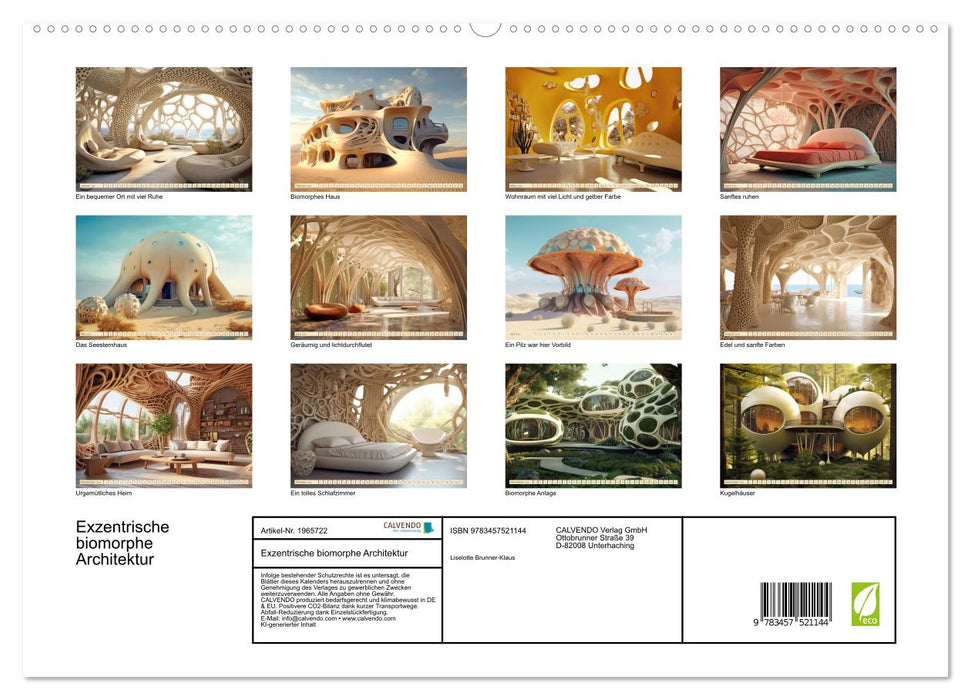 Exzentrische biomorphe Architektur (CALVENDO Premium Wandkalender 2026)