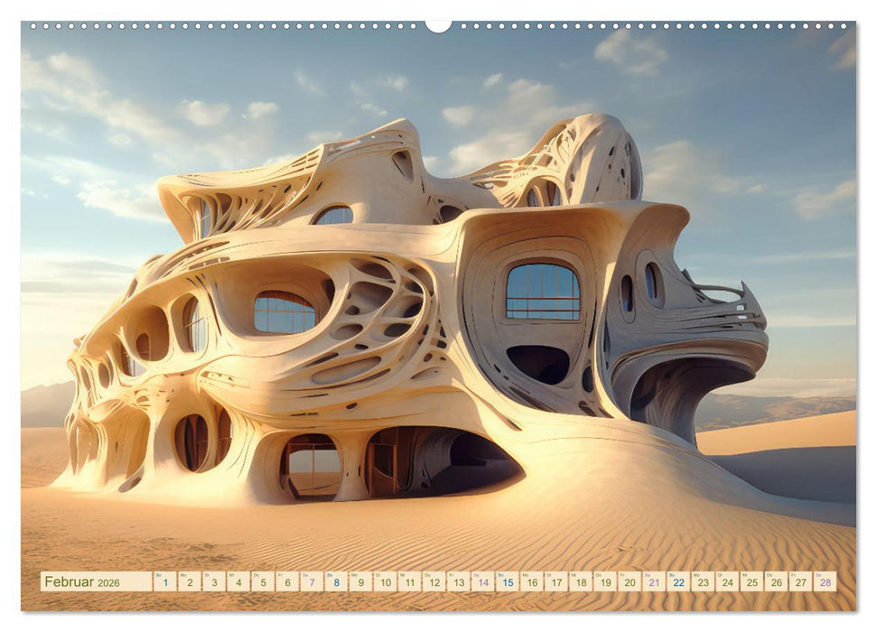Exzentrische biomorphe Architektur (CALVENDO Premium Wandkalender 2026)