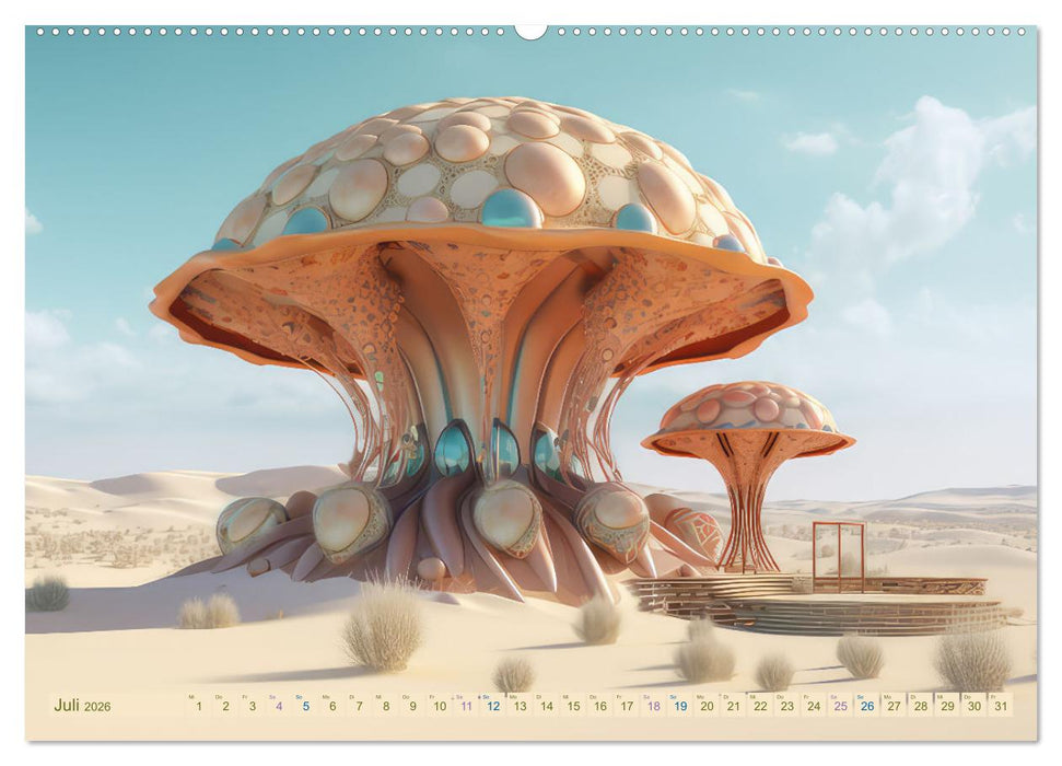 Exzentrische biomorphe Architektur (CALVENDO Premium Wandkalender 2026)