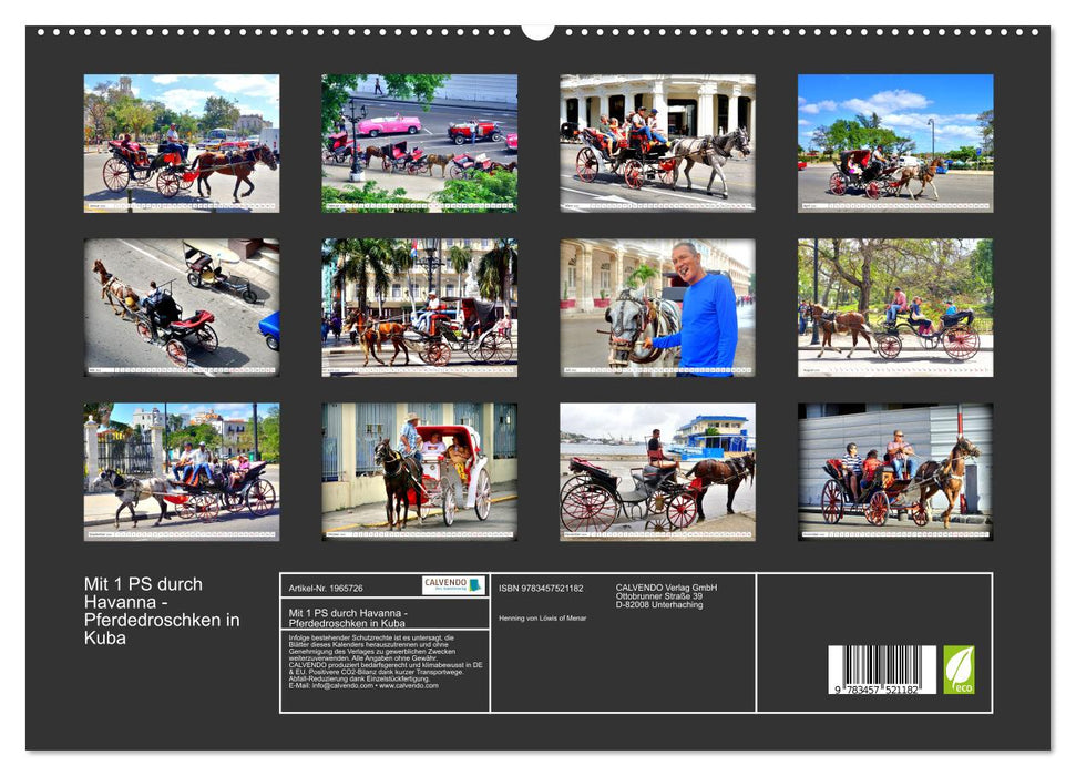 Mit 1 PS durch Havanna - Pferdedroschken in Kuba (CALVENDO Premium Wandkalender 2026)