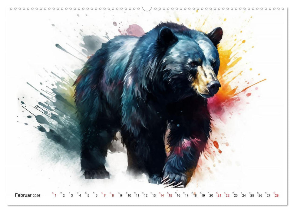 Raubtiere voll Eleganz und Kraft (CALVENDO Wandkalender 2026)