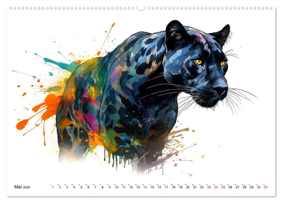 Raubtiere voll Eleganz und Kraft (CALVENDO Wandkalender 2026)