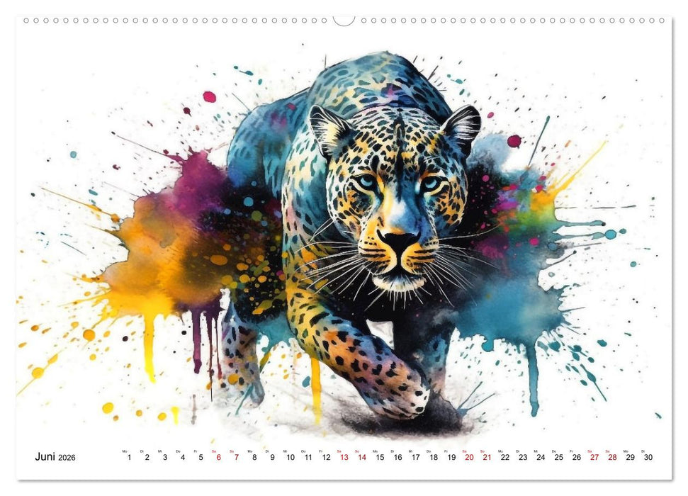 Raubtiere voll Eleganz und Kraft (CALVENDO Wandkalender 2026)