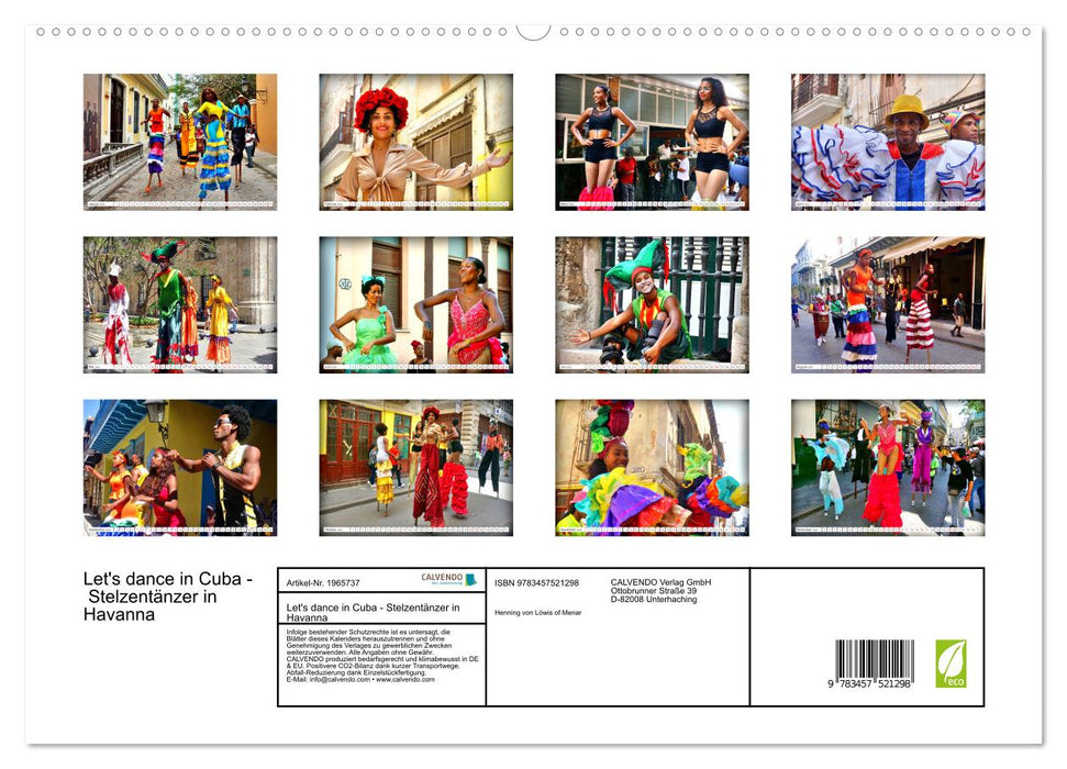 Let's dance in Cuba - Stelzentänzer in Havanna (CALVENDO Premium Wandkalender 2026)