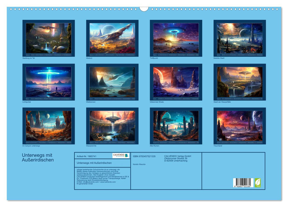 Unterwegs mit Außerirdischen (CALVENDO Wandkalender 2026)