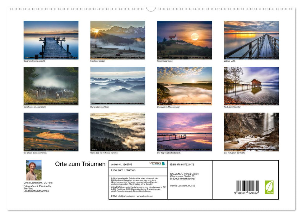 Orte zum Träumen (CALVENDO Premium Wandkalender 2026)