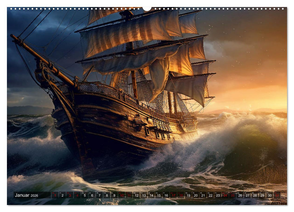 Stürme, Wellen und Piraten (CALVENDO Wandkalender 2026)