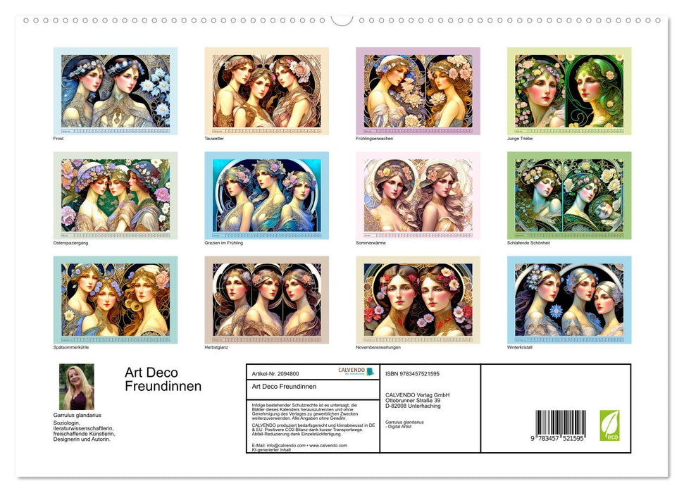 Art Deco Freundinnen (CALVENDO Premium Wandkalender 2026)