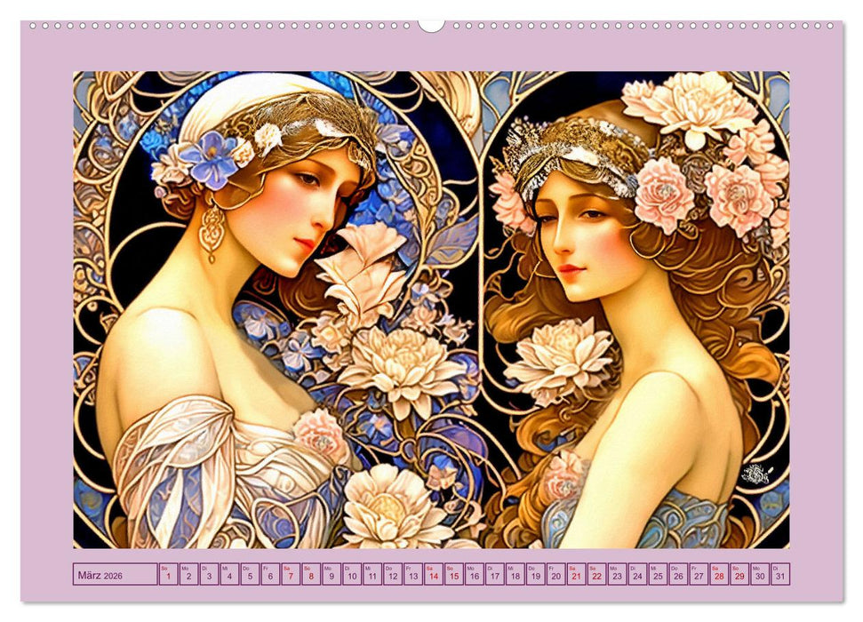 Art Deco Freundinnen (CALVENDO Premium Wandkalender 2026)