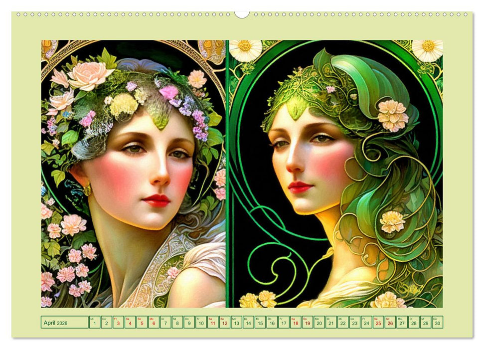 Art Deco Freundinnen (CALVENDO Premium Wandkalender 2026)