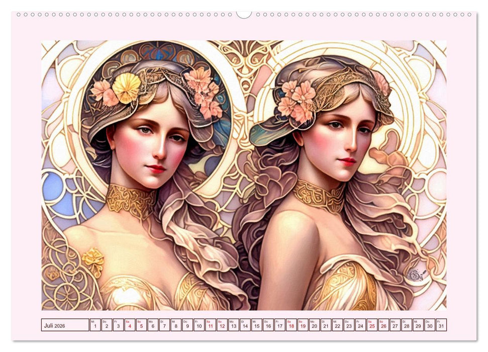 Art Deco Freundinnen (CALVENDO Premium Wandkalender 2026)