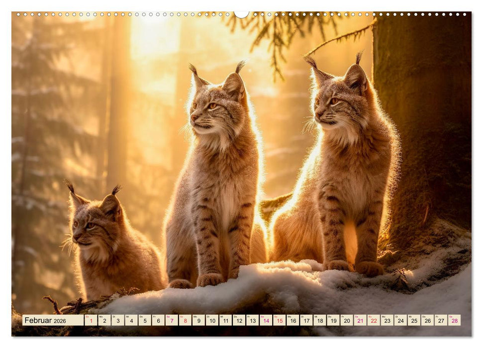 Der Luchs - scheuer Jäger (CALVENDO Wandkalender 2026)