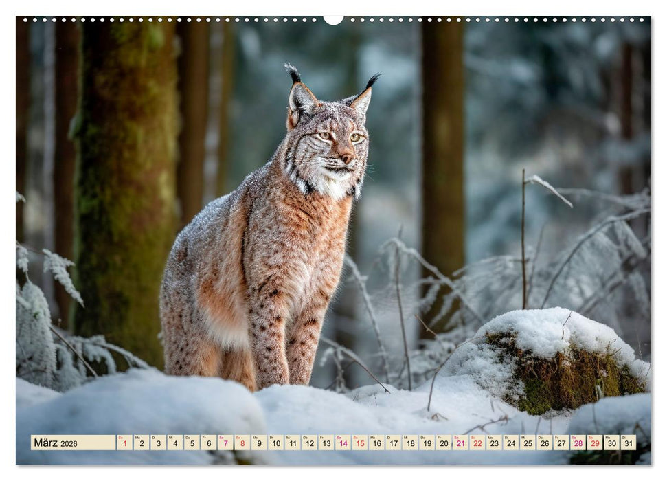 Der Luchs - scheuer Jäger (CALVENDO Wandkalender 2026)