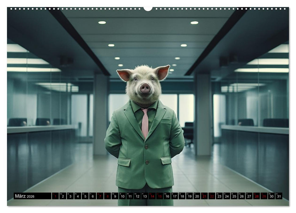 Tiere im Alltag (CALVENDO Premium Wandkalender 2026)