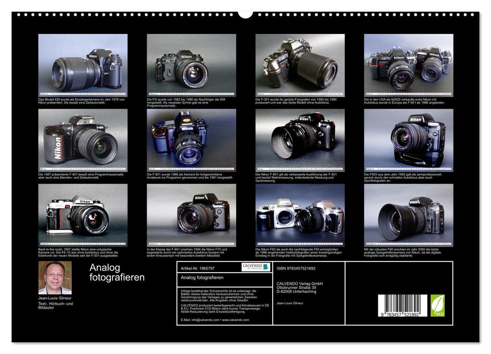 Analog fotografieren (CALVENDO Premium Wandkalender 2026)