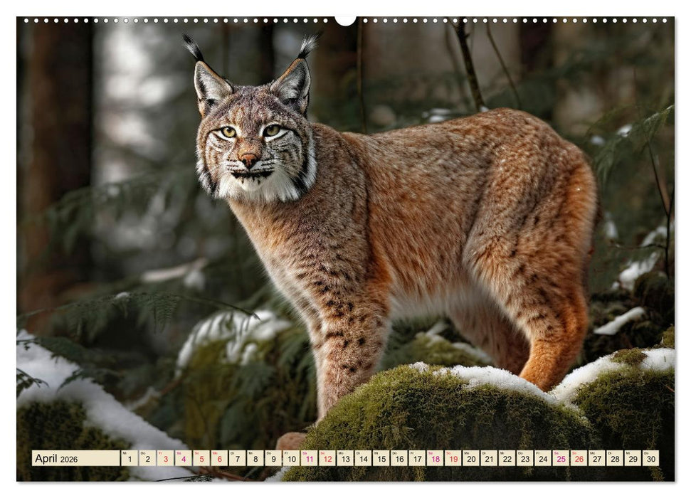 Der Luchs - scheuer Jäger (CALVENDO Premium Wandkalender 2026)
