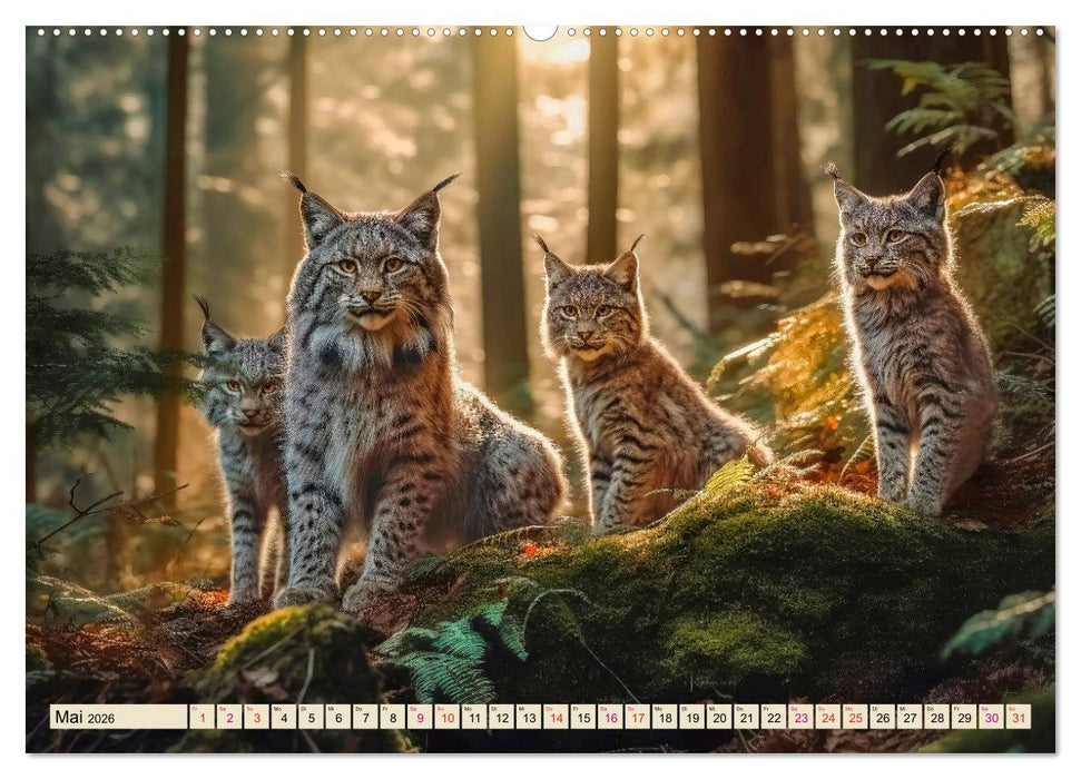 Der Luchs - scheuer Jäger (CALVENDO Premium Wandkalender 2026)