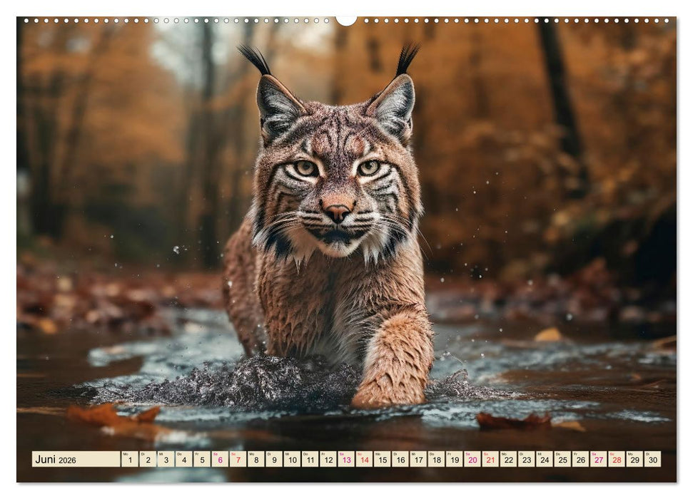 Der Luchs - scheuer Jäger (CALVENDO Premium Wandkalender 2026)