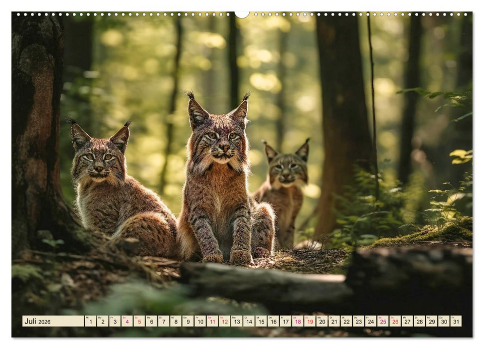 Der Luchs - scheuer Jäger (CALVENDO Premium Wandkalender 2026)