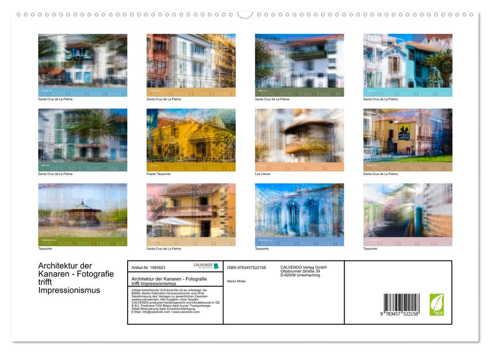 Architektur der Kanaren - Fotografie trifft Impressionismus (CALVENDO Premium Wandkalender 2026)