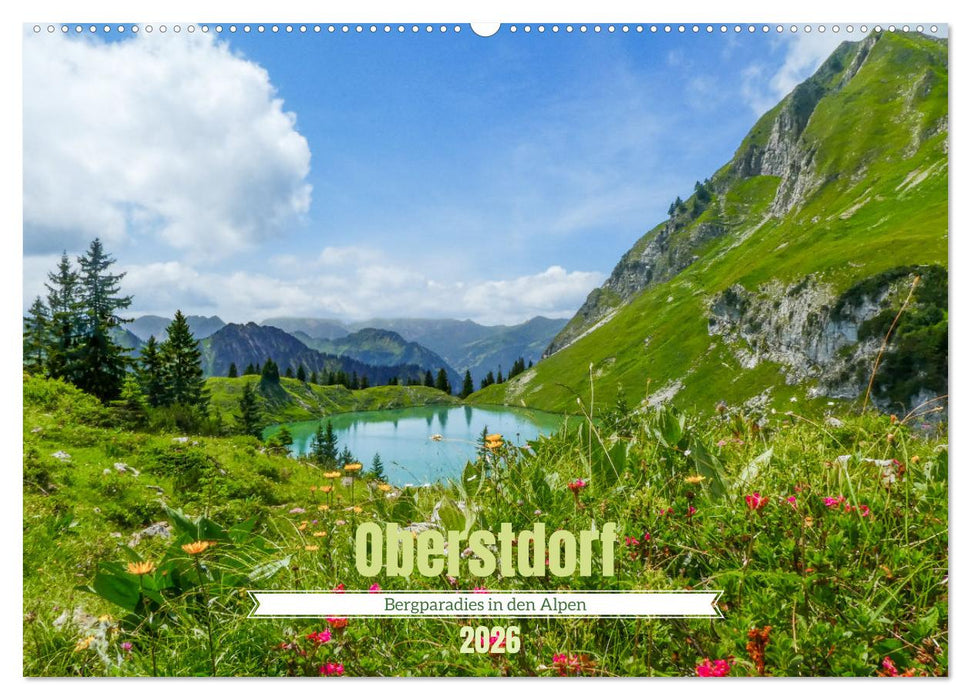 Oberstdorf - Bergparadies in den Alpen (CALVENDO Wandkalender 2026)