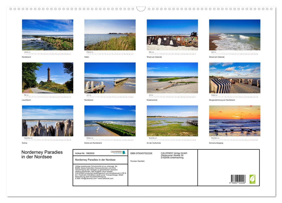 Norderney Paradies in der Nordsee (CALVENDO Wandkalender 2026)