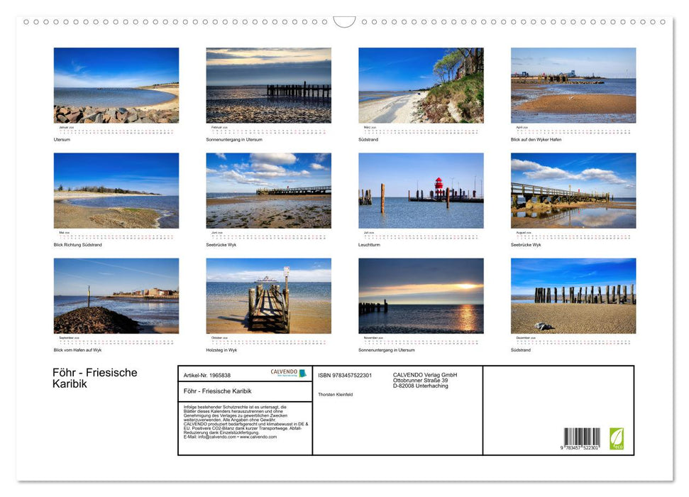 Föhr - Friesische Karibik (CALVENDO Wandkalender 2026)