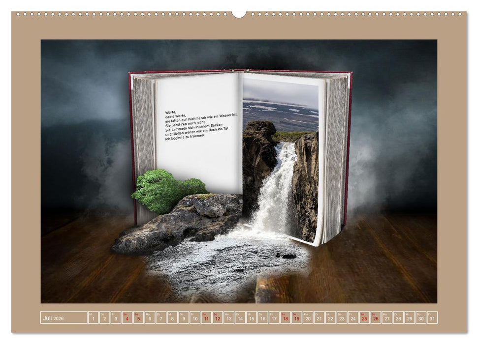 Bücher phantasievoll und sachlich (CALVENDO Premium Wandkalender 2026)