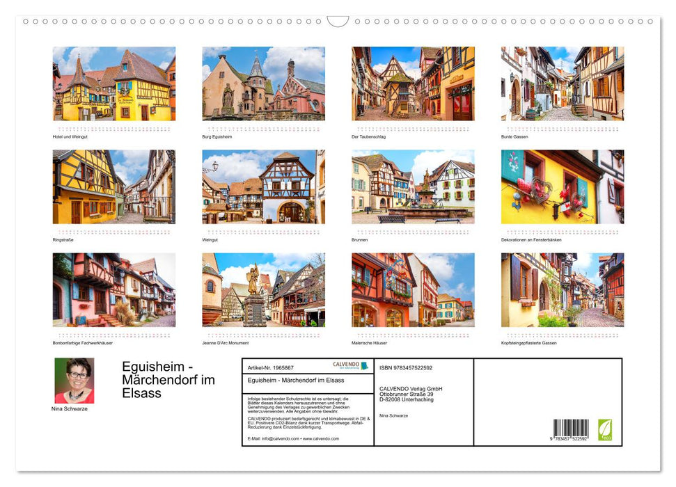 Eguisheim - Märchendorf im Elsass (CALVENDO Wandkalender 2026)