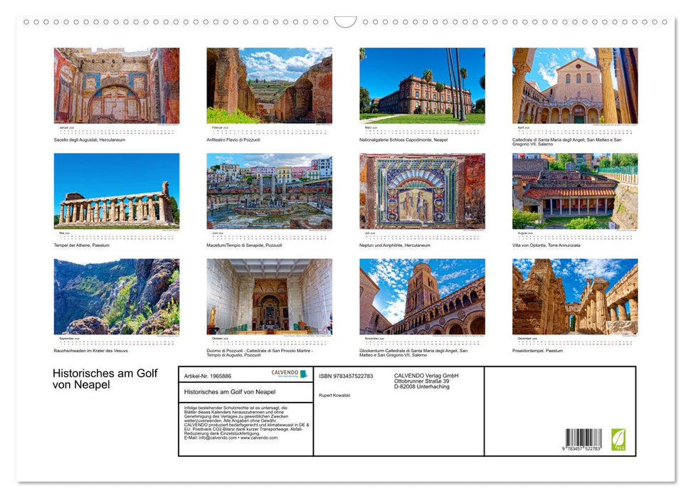 Historisches am Golf von Neapel (CALVENDO Wandkalender 2026)