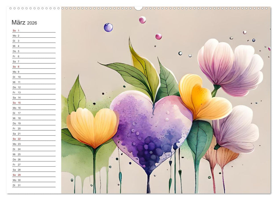 Romantischer Terminkalender (CALVENDO Wandkalender 2026)