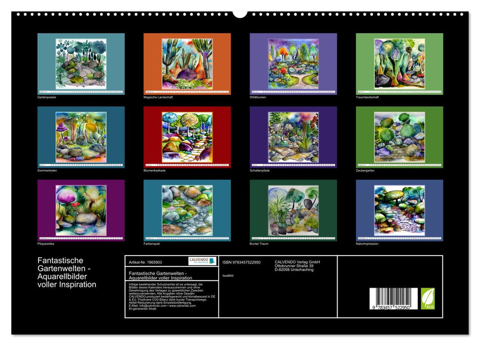 Fantastische Gartenwelten - Aquarellbilder voller Inspiration (CALVENDO Premium Wandkalender 2026)
