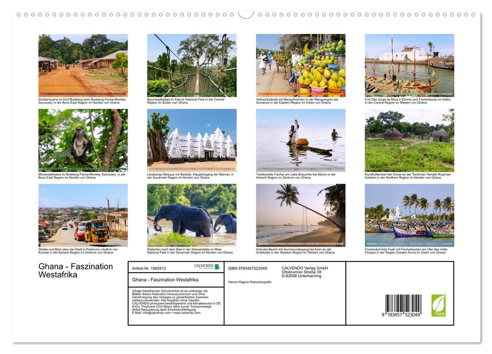 Ghana - Faszination Westafrika (CALVENDO Premium Wandkalender 2026)