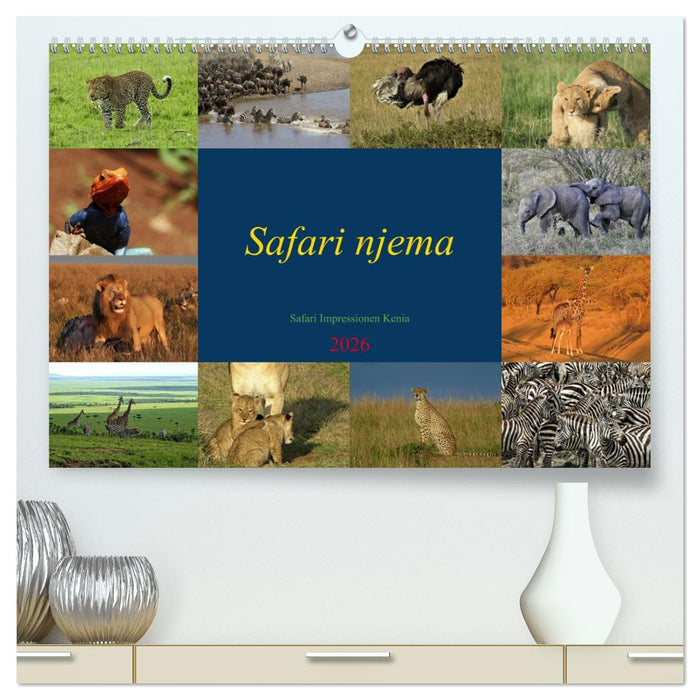 Safari njema - Safari Impressionen Kenia (CALVENDO Premium Wandkalender 2026)