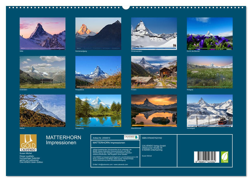 MATTERHORN Impressionen (CALVENDO Premium Wandkalender 2026)
