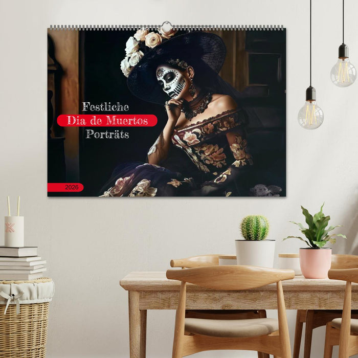 Festliche Dia de Muertos Porträts (CALVENDO Wandkalender 2026)