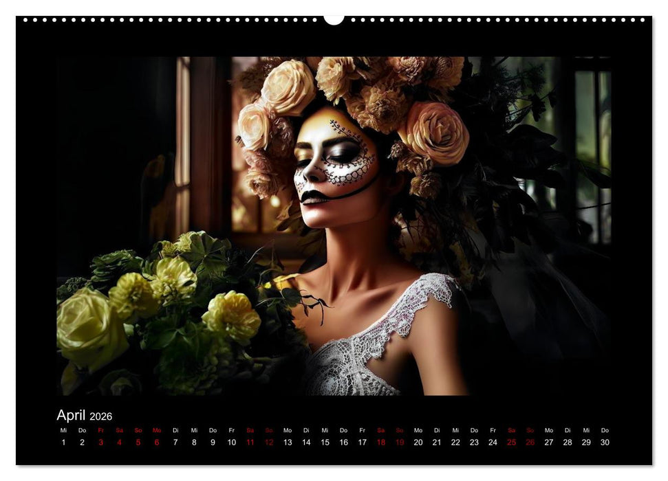 Festliche Dia de Muertos Porträts (CALVENDO Wandkalender 2026)
