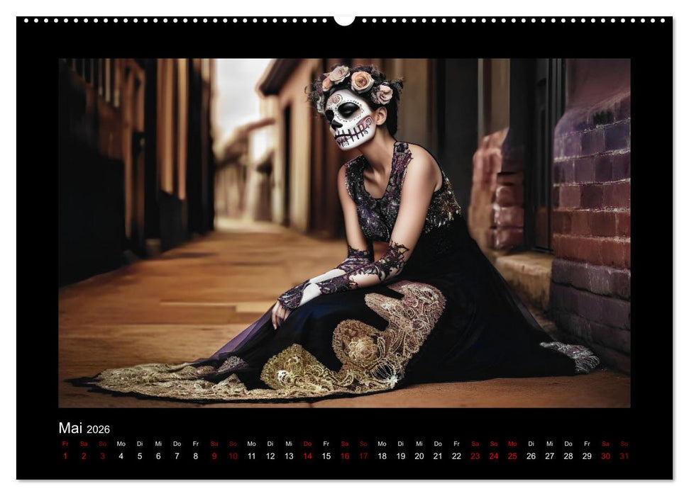 Festliche Dia de Muertos Porträts (CALVENDO Wandkalender 2026)