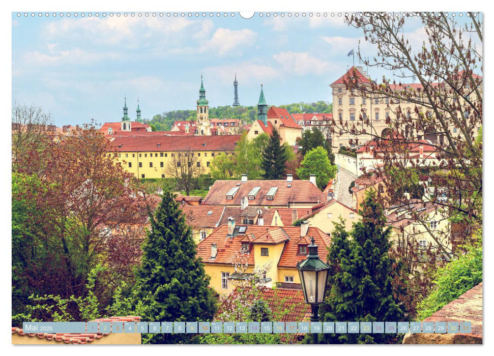 Frühling in Prag (CALVENDO Premium Wandkalender 2026)