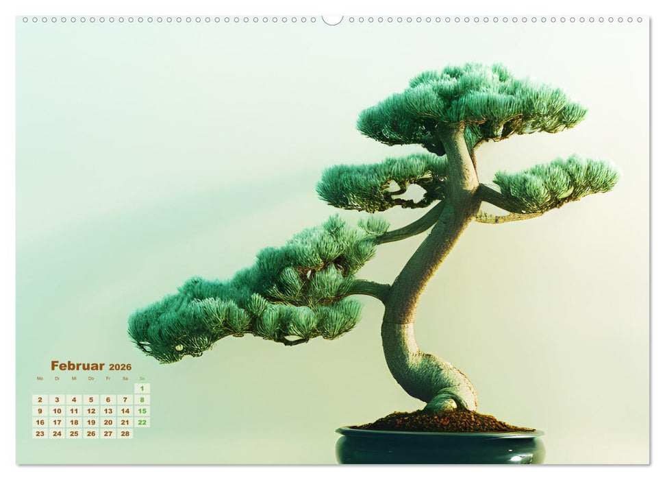 Täuschend echt KI-Bonsais (CALVENDO Premium Wandkalender 2026)