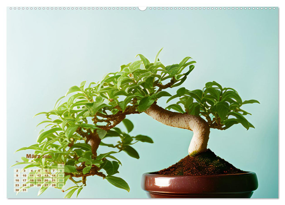Täuschend echt KI-Bonsais (CALVENDO Premium Wandkalender 2026)