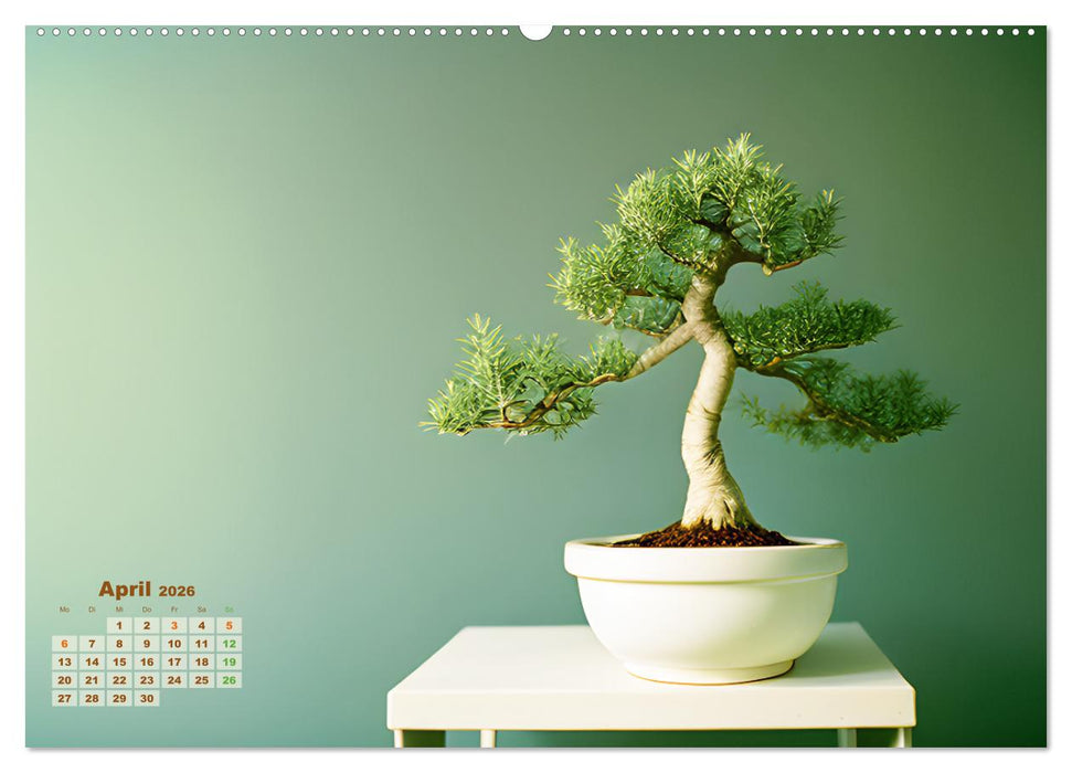 Täuschend echt KI-Bonsais (CALVENDO Premium Wandkalender 2026)