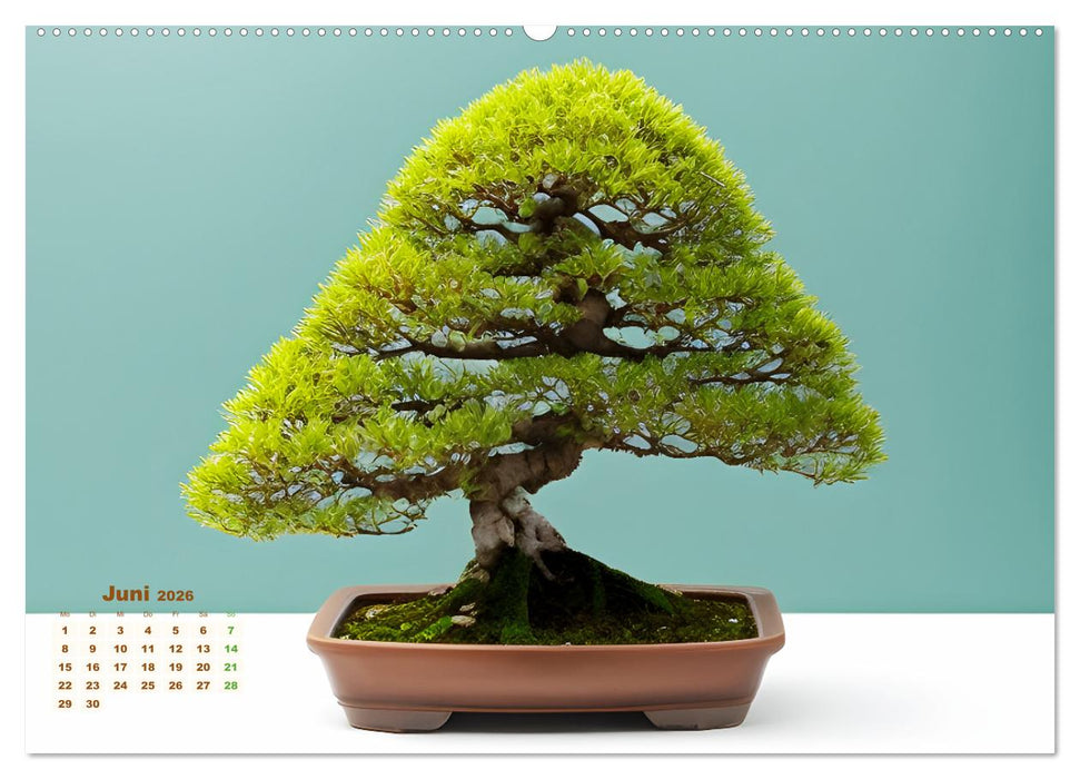 Täuschend echt KI-Bonsais (CALVENDO Premium Wandkalender 2026)