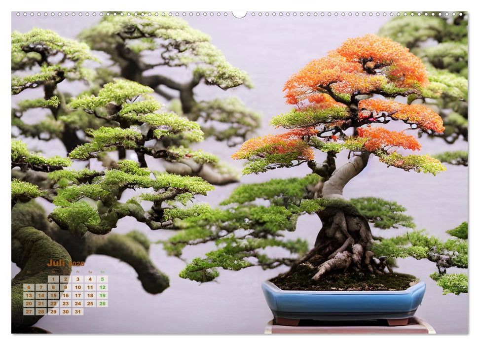 Täuschend echt KI-Bonsais (CALVENDO Premium Wandkalender 2026)