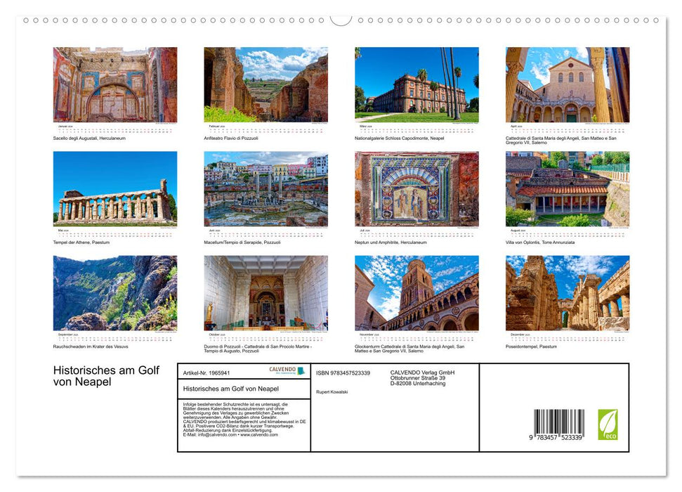 Historisches am Golf von Neapel (CALVENDO Premium Wandkalender 2026)