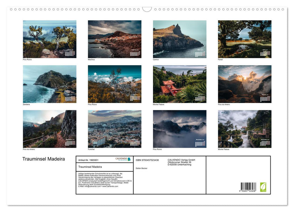 Trauminsel Madeira (CALVENDO Wandkalender 2026)